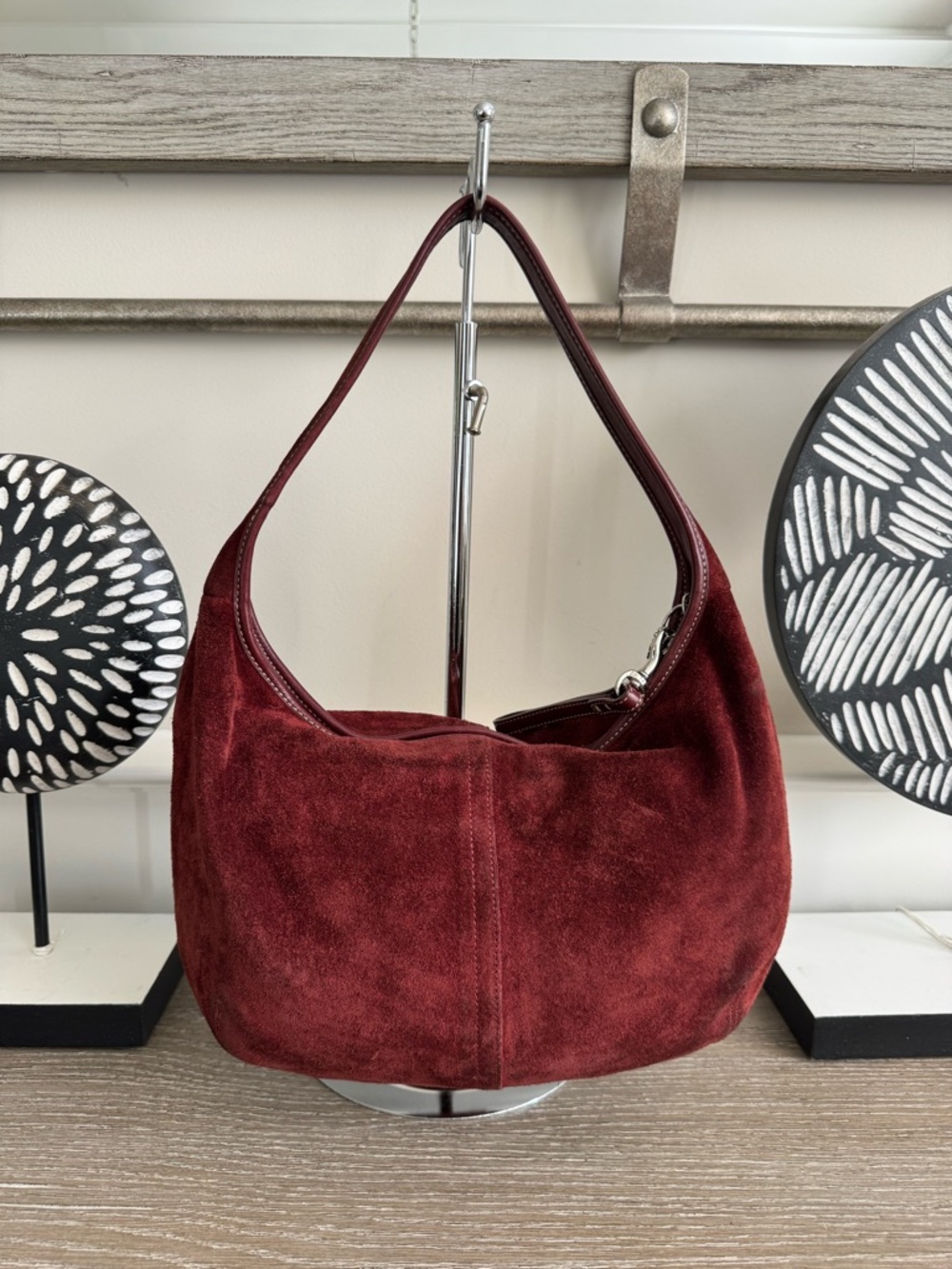 Vintage Coach Suede Ergo Shoulder Hobo Bag - Picture 3 of 16